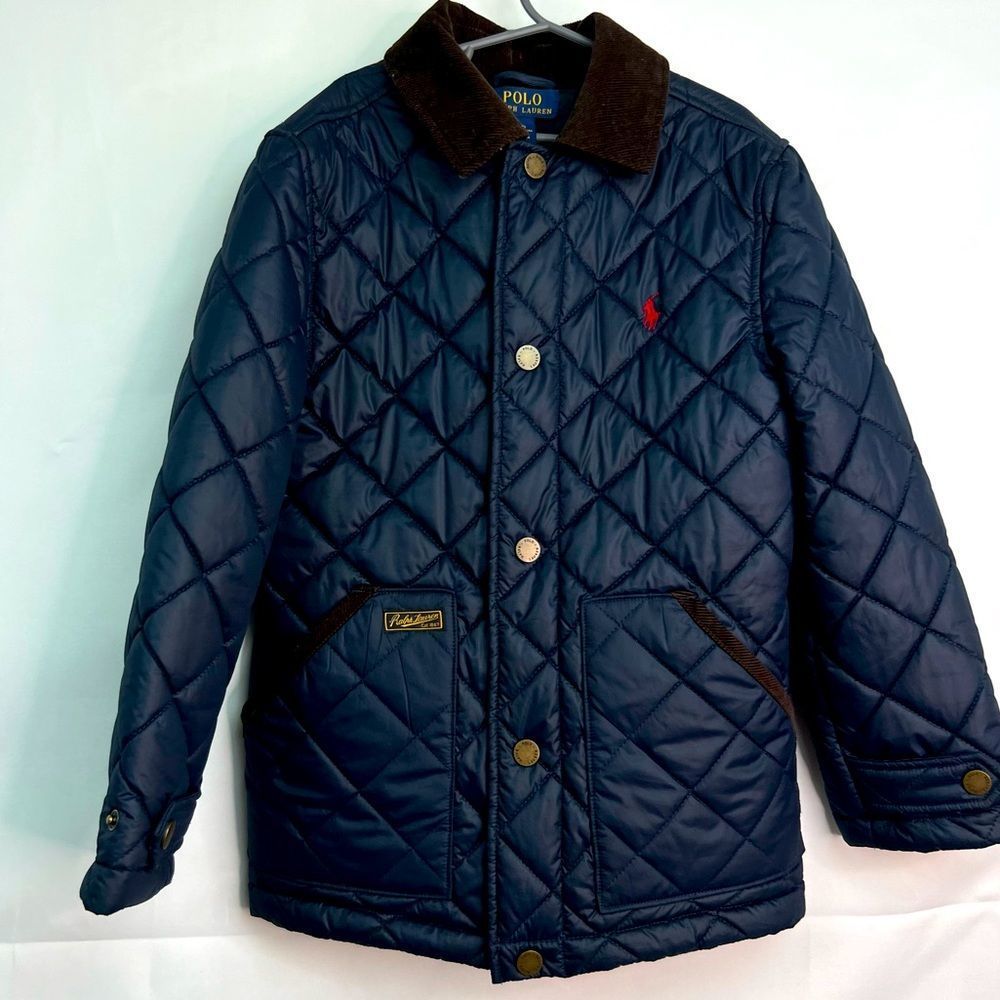 Polo Ralph Lauren Navy Blue Quilted Barn Jacket